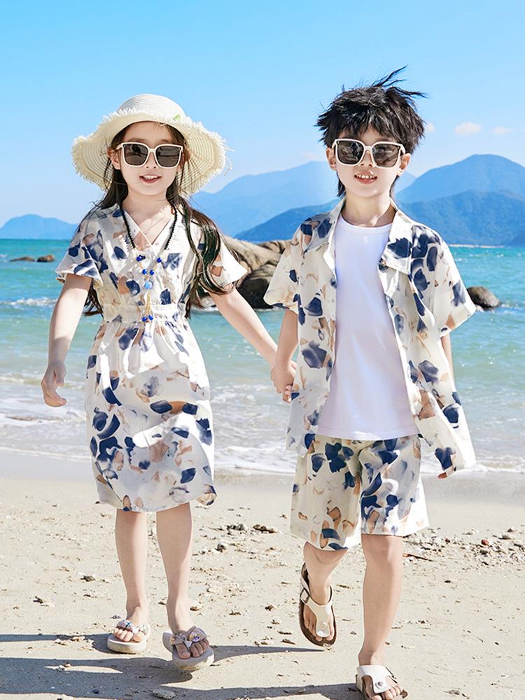 New Spring/Summer Bohemian Beach Dress for Parent-Child Seaside Vacation Photos
