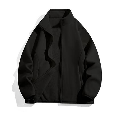 Veste Polaire Coupe-vent à Col Montant Chaude pour Homme Automne et Hiver Veste Polyvalente Multicolore pour Couple