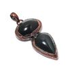 Black Eye Obsidian Pendant Handmade Gemstone Jewelry, Copper Electroformed Pendant ,Unique Design Jewelry Pendant