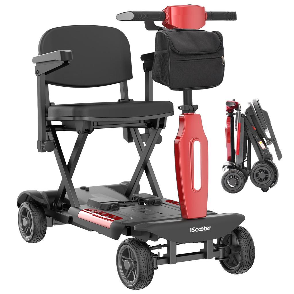 iScooter X11 Folding Mobility Scooter 4-Wheel, 24V 15.6Ah Removable Battery