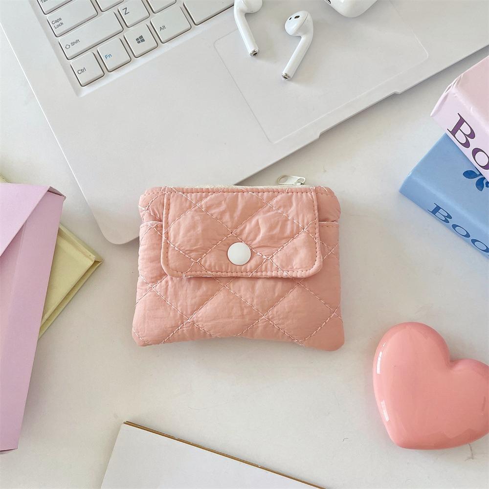 Cute Mini Coin Purse Simple Zipper Kid Storage Pouch Money Pocket Solid Color Coin Key Bag Women Men Cute Wallet Mini Purse