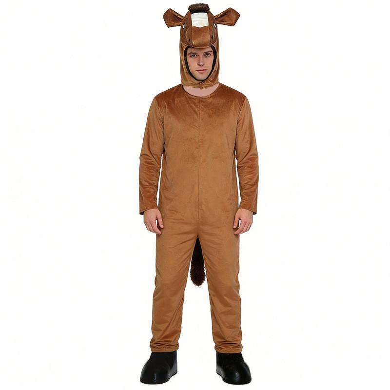 Halloween Paard Kostuum Voor Volwassenen Met Polyester Stof Podium Optreden Kleding Voor Feestelijke Gelegenheden