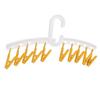 Plastic Sock Clips Drying Rack Straight Rod for Clothes Travel Portable Supplies White and Yellow