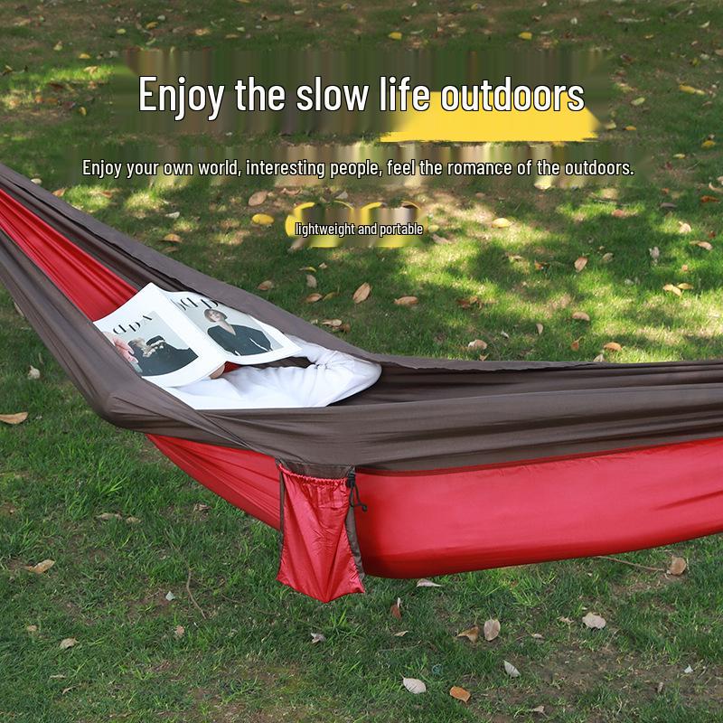 Ultralight Anti-rollover Double Camping Hammock: Strong, Portable Parachute Cloth for Outdoor Adventures
