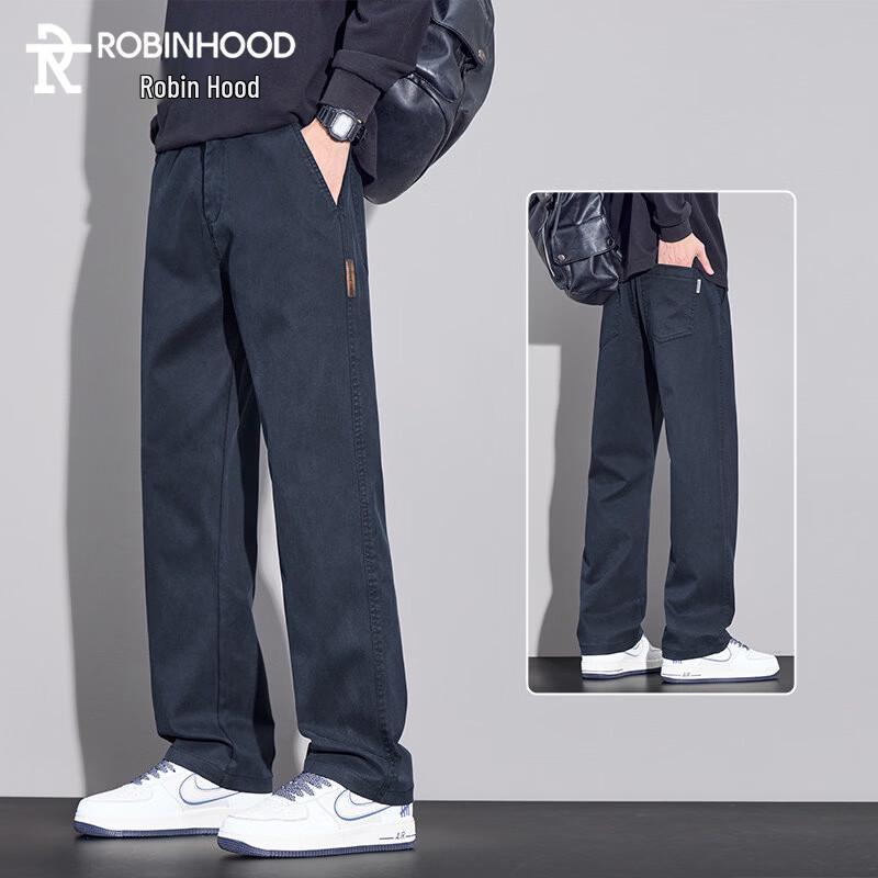 ROBINHOOD Men s Loose Straight Casual Trousers 28