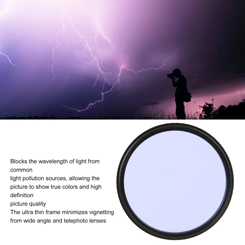 Lightdow Clear Natural Night Filter Light Pollution Reduction Camera Lens Filter for Night Star