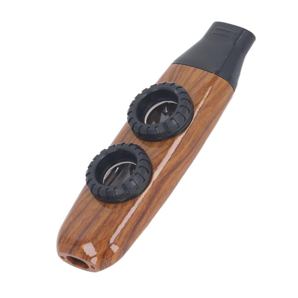 ABS-Material Doppelbohrungsflöte Doppelbohrungs-Kazoo Musikalisches Blasinstrument Zum Spielen und für Auftritte