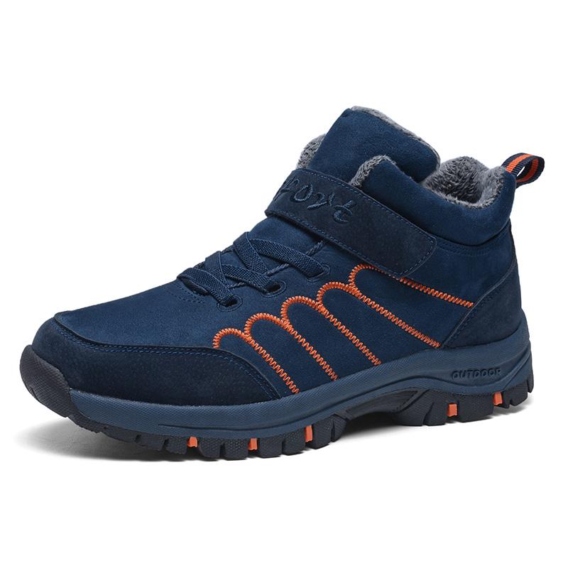 Winter Herren Stiefel Damen Wasserdicht Wildleder Warm Schnee Stiefel Herren Arbeit Freizeit Schuhe High-Top Rutschfest Knöchel Plateau Stiefel Herren Größe 48