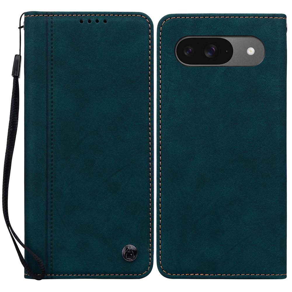 Phone Case For Google Pixel 10 Pro/9/9 Pro Lines Pattern Wallet Leather Cover with Strap