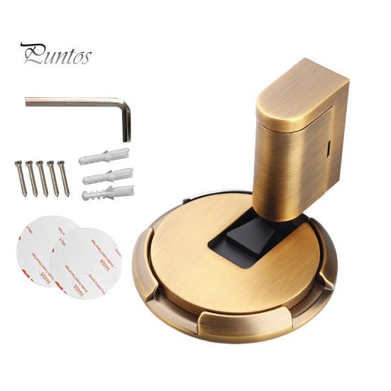 Magnetischer Türstopper, kein Bohren, geräuschloser Bodentürstopper mit Schrauben, selbstklebend, verstellbarer mechanischer magnetischer Türstopper für die Sicherheit zu Hause
