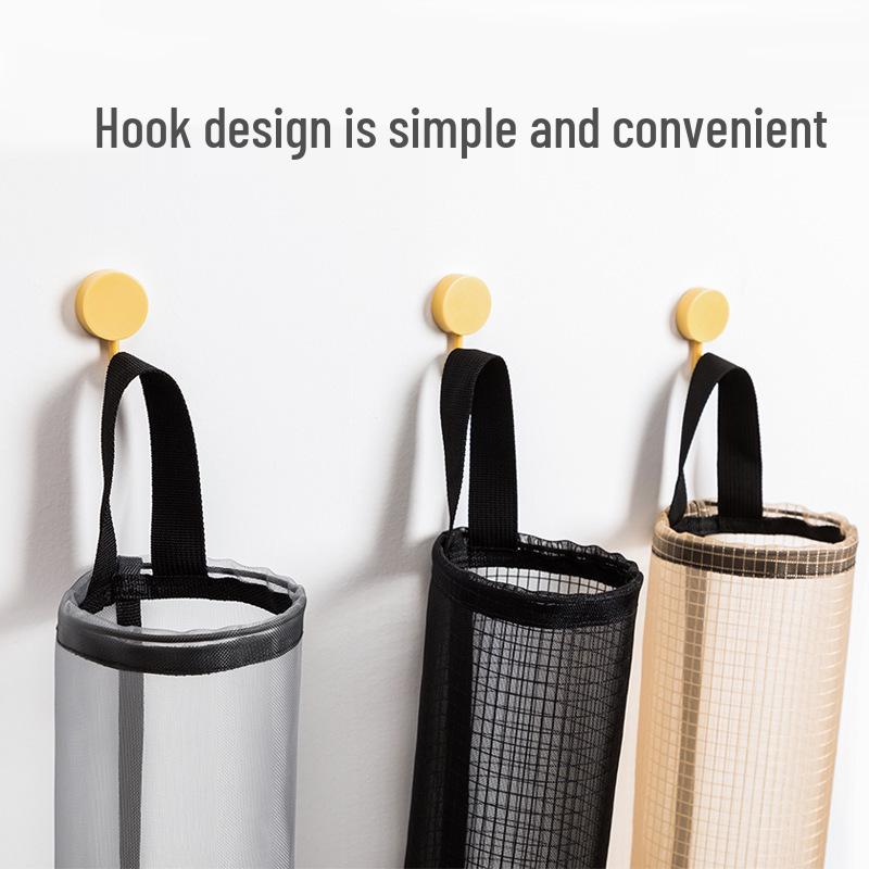 Wall-Mounted Household Trash Bag Holder with Large Capacity Storage