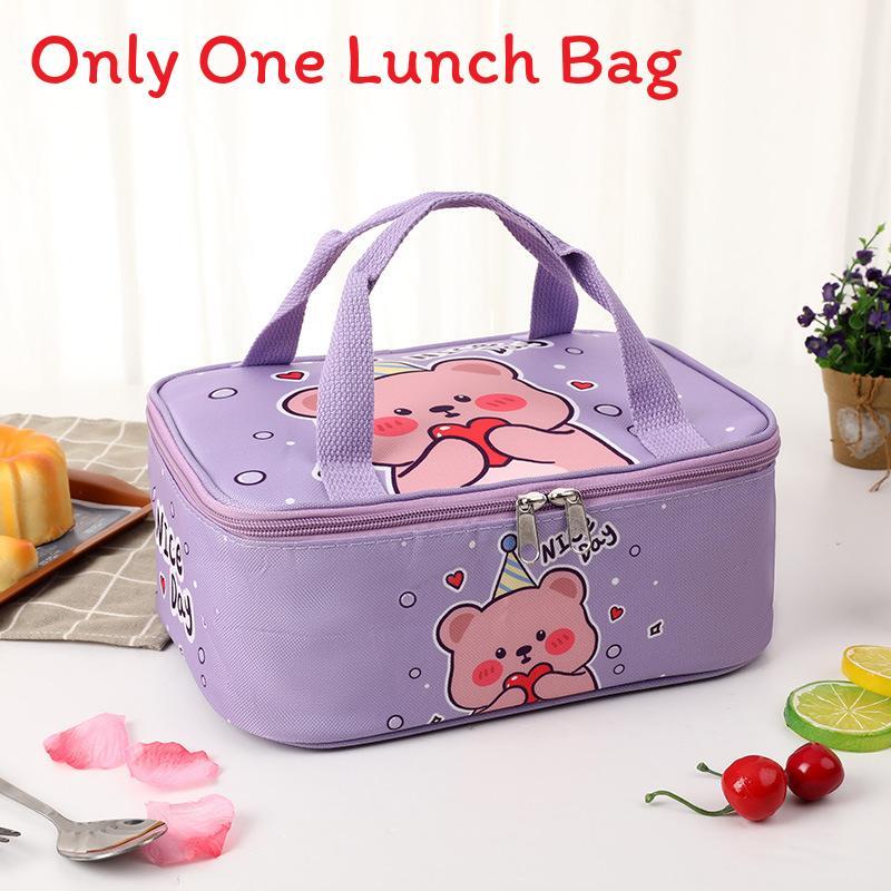 

Cartoon Lunch Bag With Aluminum Foil Insulation For Students And Kids Style O