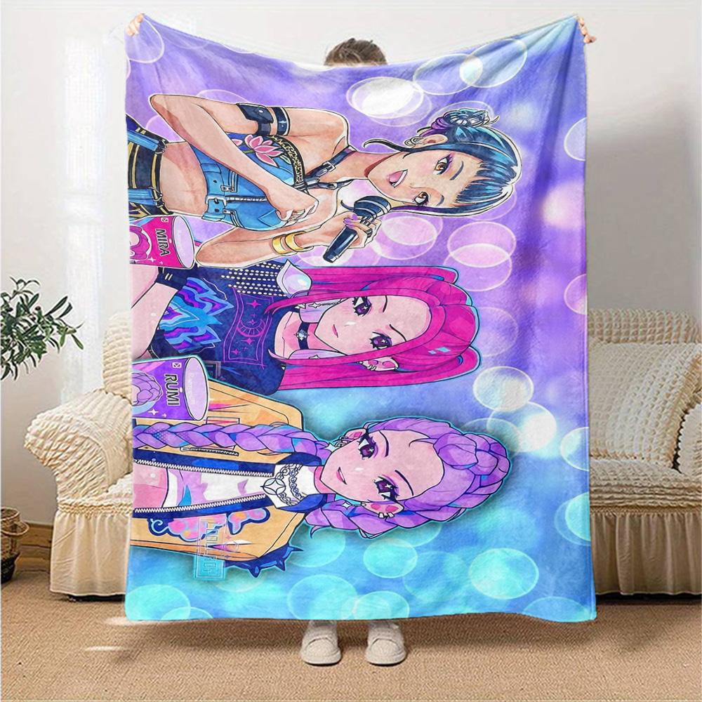 Music Festival Dreams Flannel Blanket Super Soft Warm Cozy Blanket For Sofa Bed Office Travel Allseason Home Decor Gift