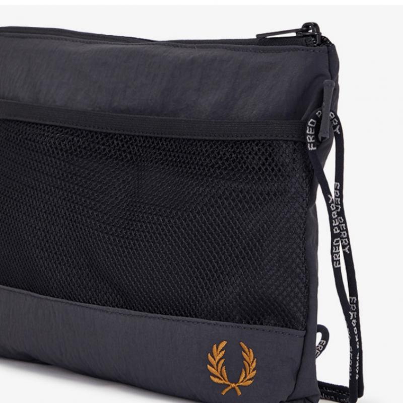 Fred Perry Crinkled Nylon Mesh Sacoche Bag  297  Cfpu2417287 297