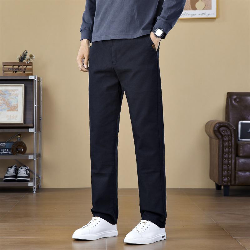 Men's Business Casual Pants Men's Straight Versatile Simple Pants Fashion Men's Pants Solid Color Drape Men's Loose Trousers