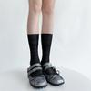 Women Socks Summer Ultra-thin Transparent Nylon Long Socks Women Casual Thin Breathable Solid Color Black White Skin Gray Socks