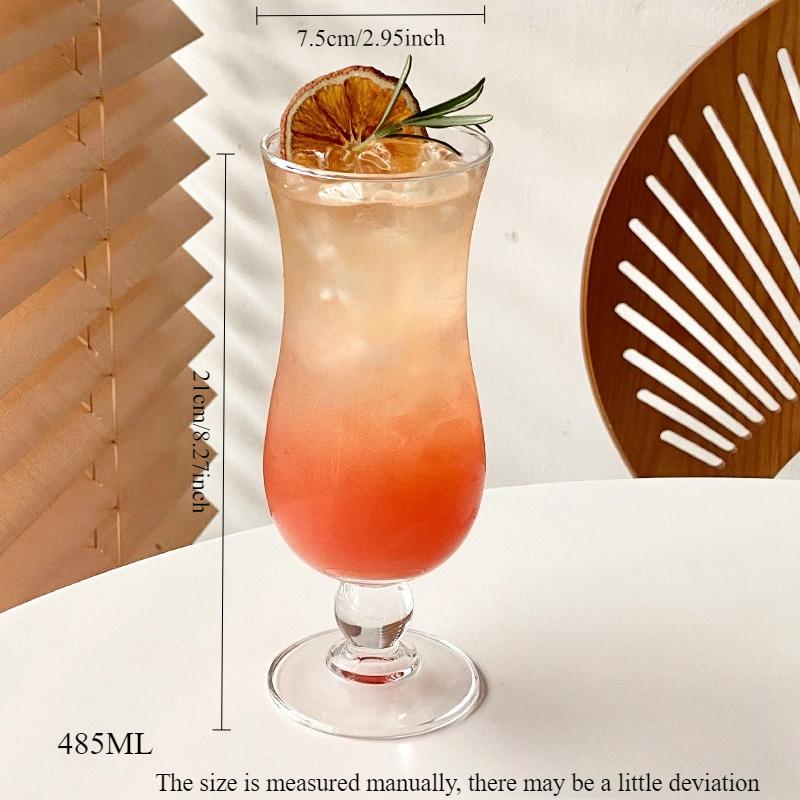 Verre Hurricane 485ML Verre Transparent Tasse à Jus Adapté pour Restaurants Traiteurs Cuisines Matière Plastique 16 Onces