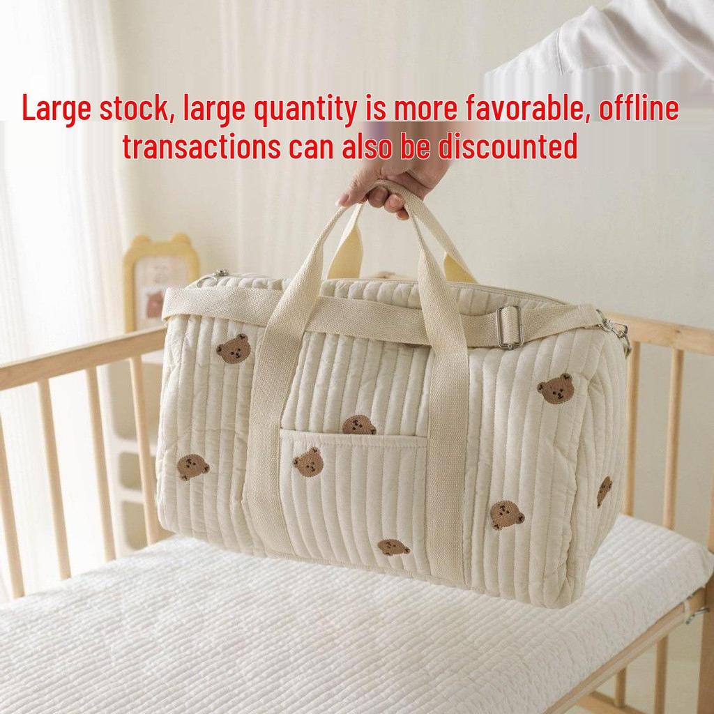 Korean INS-Style Embroidered Travel Bag: Large Capacity, Lightweight, Versatile Handbag