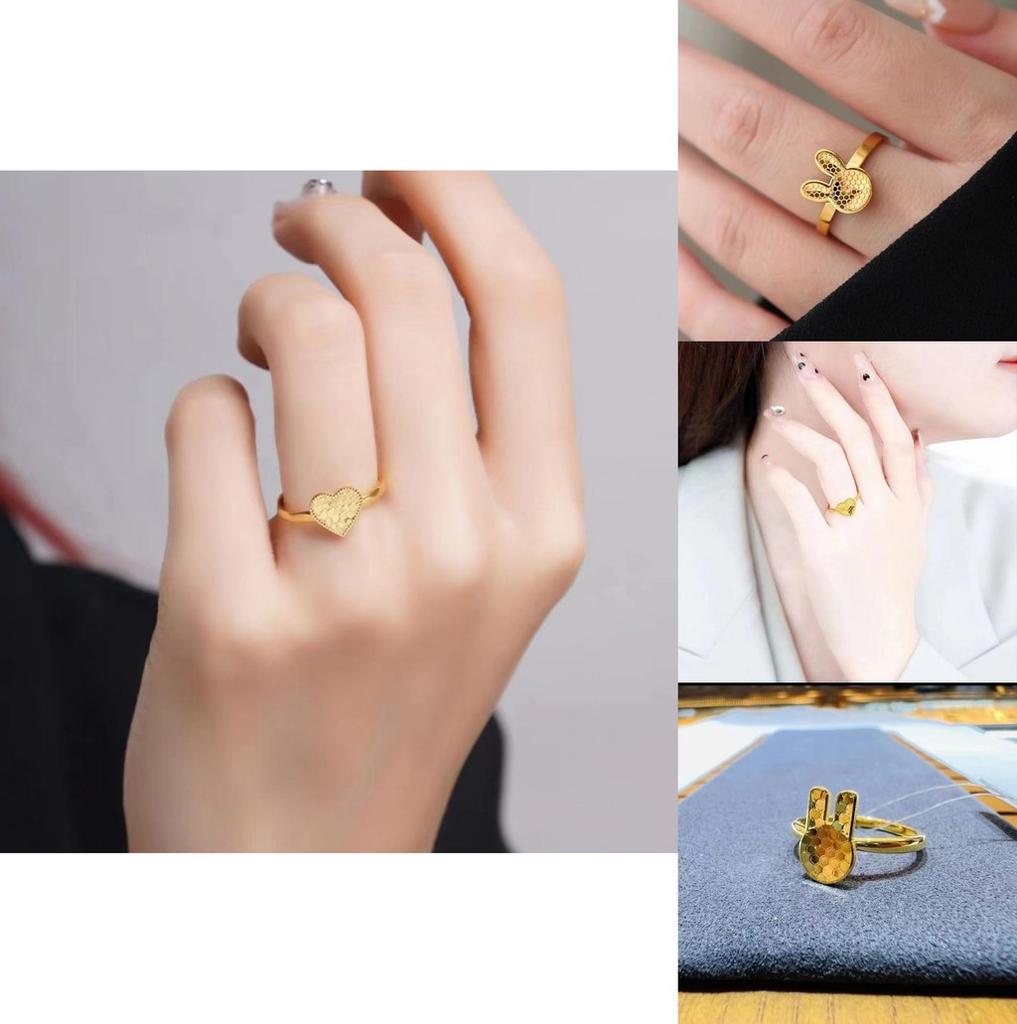 Unique Gold Plated Floral Ring With Four Leaf Clover Design For Fashion Lovers