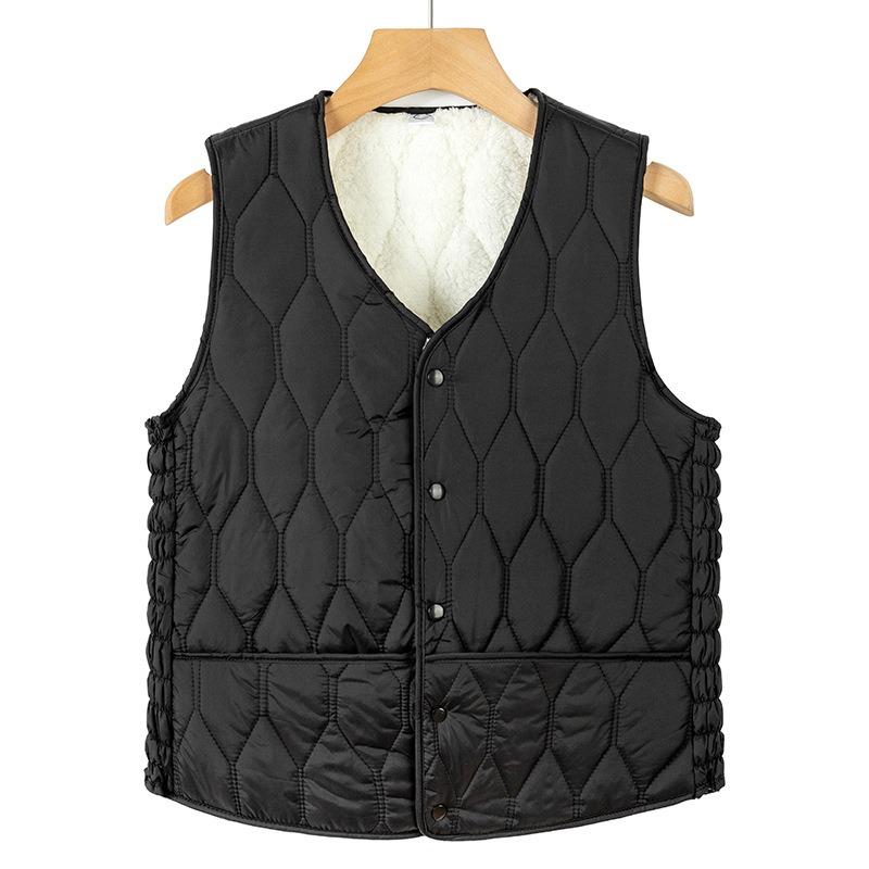 

Флисовый жилет женский короткий внутренний слой теплый подклад зимний утолщенный пуховый хлопковый жилет жилет жилет 4XL (recommended 130-72.5kg) чёрный