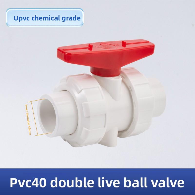 DN25 Doppelverschraubungs-Kugelhahn Kunststoff Innengewinde Wasserrohrschalter Bewässerung Schnellverbinder Gartenbewässerungs-Verbindungsstücke