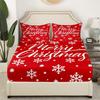 Christmas Theme Pattern Mattress Four-Piece Bedding Set Bedroom Dormitory Bedding Decoration