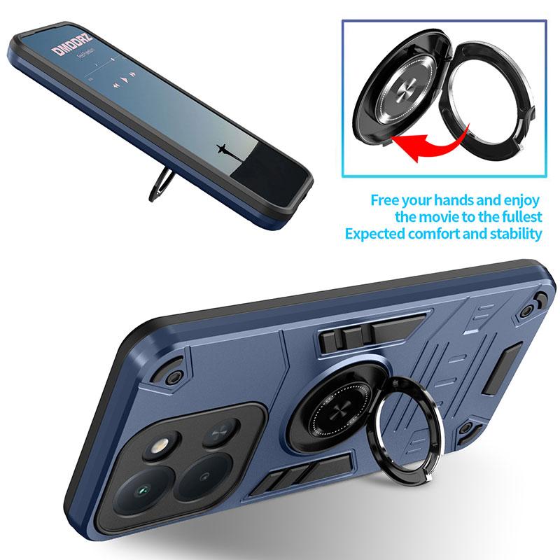 For Xiaomi Redmi A5 A4 A3 15 15C 171 14C Turbo 4 Pro Note 14 Pro Plus 4G 5G Phone Case, Armor Rotating Ring Shockproof Cover