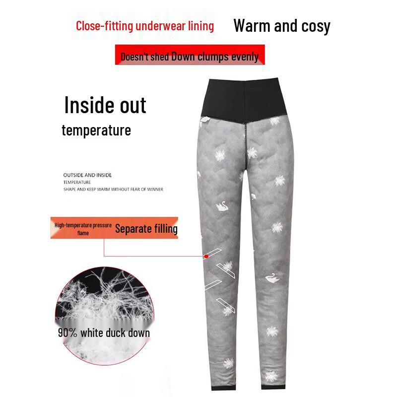 LANGSHA Women's Barbie High-Waist Plush Down Pants