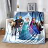 1pc, Cartoon Frozen Theme Blanket, Seasonal Decorative Throw for Home Use, Soft Flannel Throw Blanket, Versatile & Cozy for Bedroom, Perfect