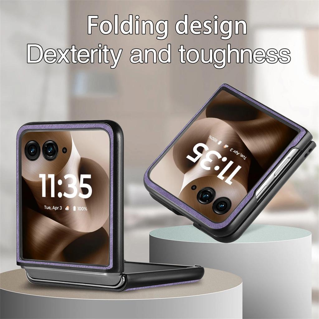 Housse Rétro en Cuir Coque de Téléphone Fine de Protection pour Motorola Razr 60 50 40 Ultra Moto Razr 60 50 40 Housse