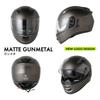 ISHINO SHOKAI LIBERTER 736 Full-Face Motorcycle Helmet ISN21402, Free Size (Approx. 57-60cm) (Matte Gunmetal)