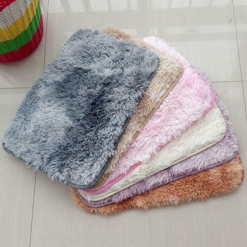 VIKAMA Modern Simple Plush Carpet Solid Color Entrance Door Mat Home Decoration Comfortable And Soft Living Room Bedroom Mat