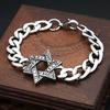 Vintage Star of David Chain Bracelet 316L Stainless Steel Fashion Hexagram Bangles For Men Women Amulet Jewelry Gifts