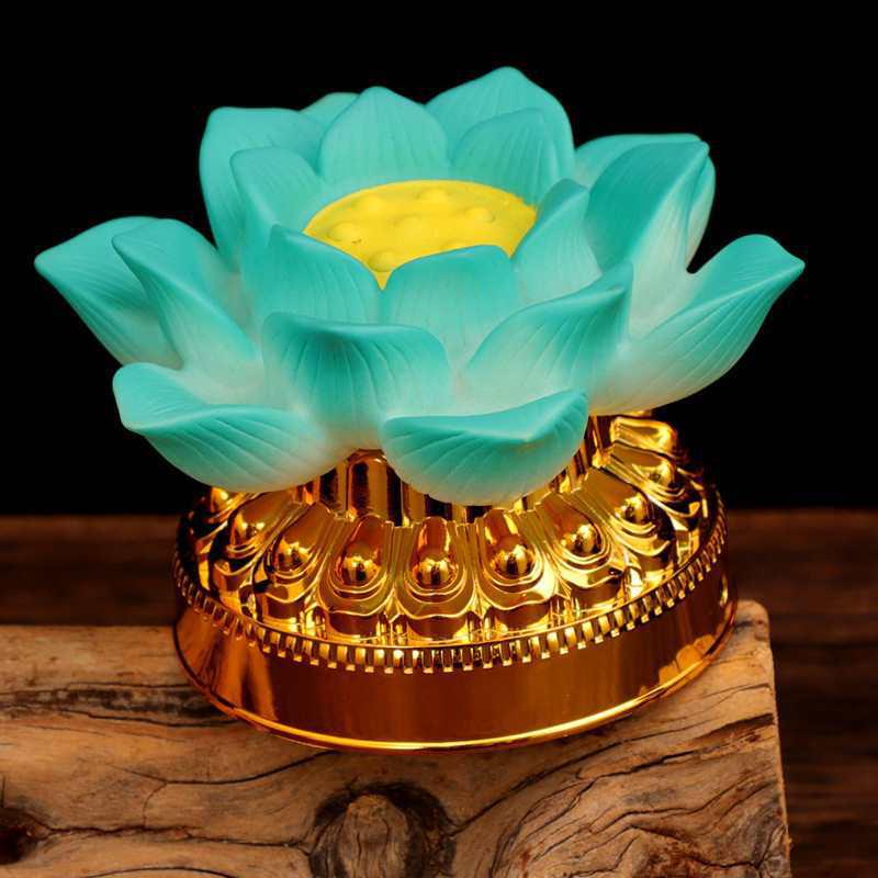 Seven-Color LED Lotus Lamp: Dual-Power Buddha Offering Light with Everlasting Seven Stars Illumination