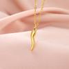My Shape Italian Horn Charm Necklace Stainless Steel Pendants Chain for Women Eyes Charms Lucky Amulet Talisman Italian Jewelry