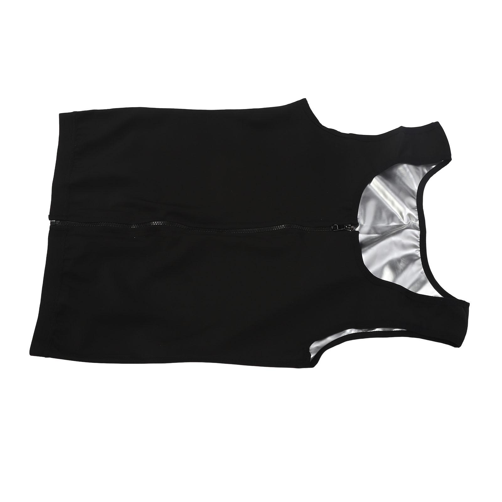 

Мужской жилет-сауна Shaper Gym Fitness Workout Neoprene Sweat Waist Trainer Tank Top Inner Silver