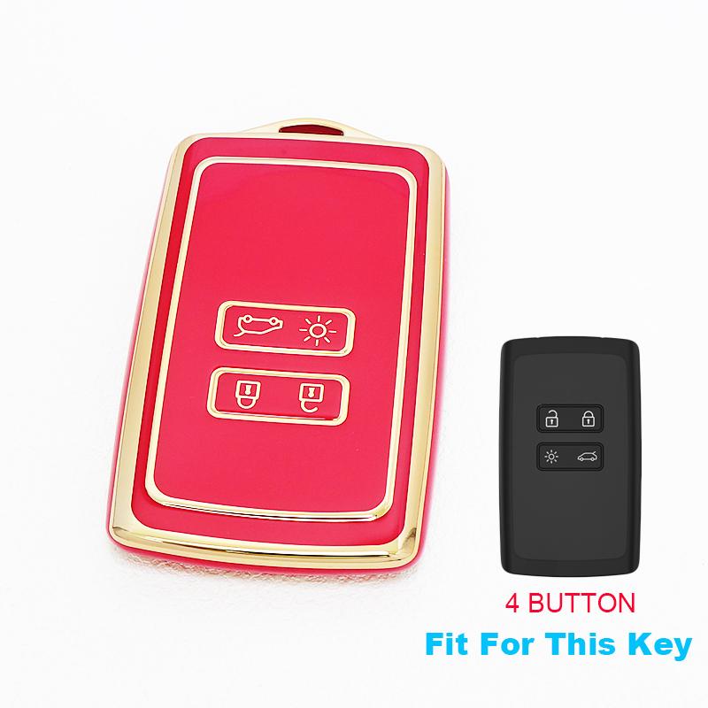 For Renault Kadjar Koleos Megane 4 Talisman Arkana Dacia Sandero Espace 5 Captur Tpu Shell Fob Holder Car Key Case Cover