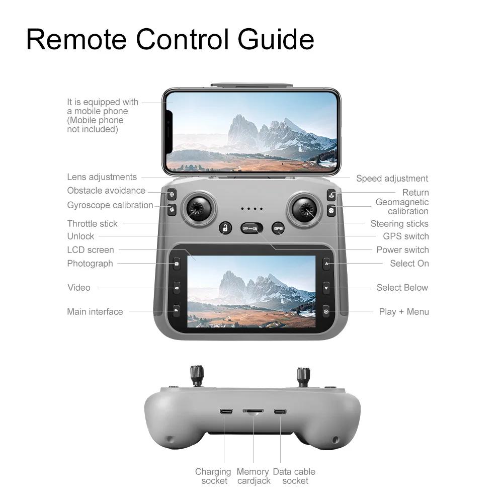 2026 New Upgraded V168 Pro Max GPS LCD Screen Ccontrol 8K HD Dual Cameras Remote WIFI FPV Remote Control Portable Obstacle Avoidance Drone