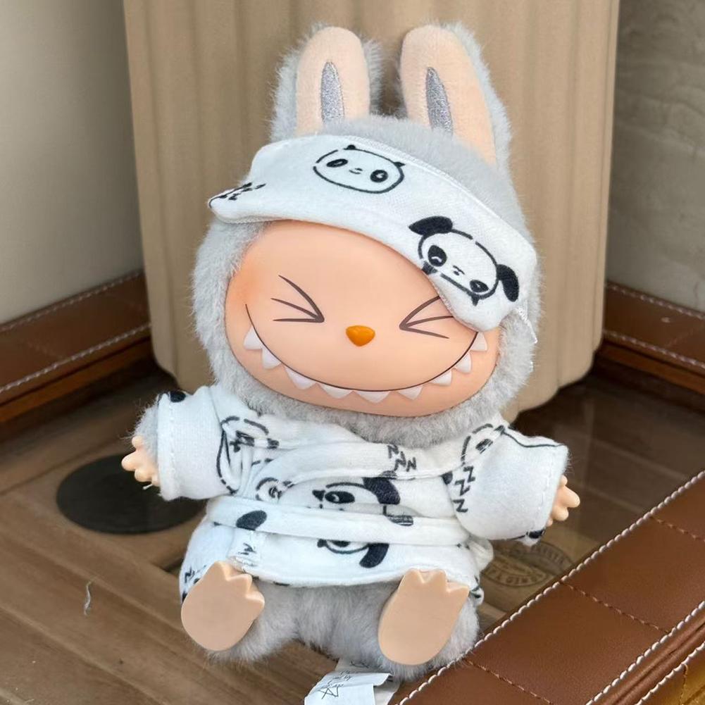 

Для 17см Куклы Лабубу Одежда Модная Одежда Пижама Кукольная Одежда Подбор Цвета Маска для Глаз Аксессуары для Кукол Милое Украшение Маленькая Одежда 03