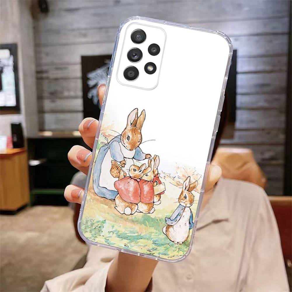 Cute P-Peter Rabbit Phone Case For Samsung Galaxy A,71,70,52,51,40,31,50,50S,30S,21S,12,10,Note20ultra Transparent Cover samsunga30s