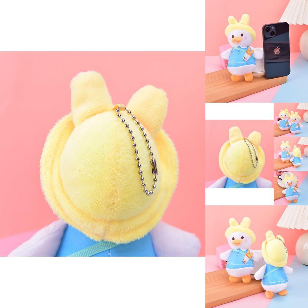 Adorable Japanese-style Plush Duck Keychain For Kids Soft Pp Cotton Toy