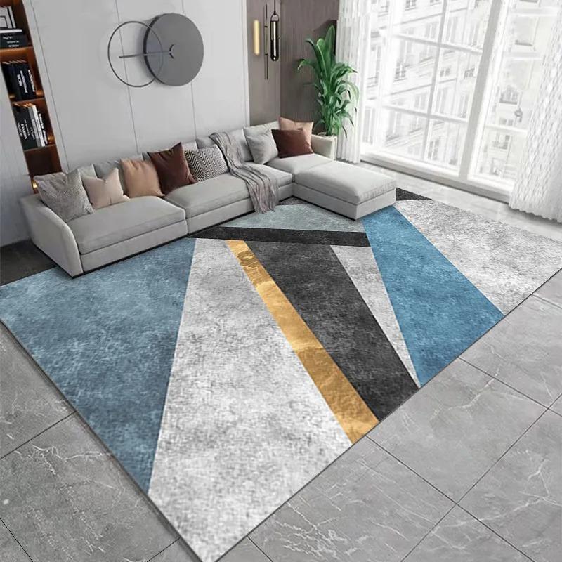 Modern Geometric Print Bedroom Floor Mats Decorative Home Living Room Floor Mats