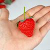 20 Strawberry Food Sample Models with Perfect for Cake Shop and Fruit Shop Displays Stems,