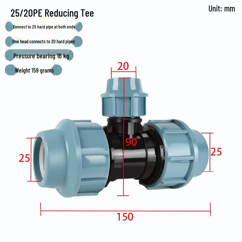 Quick Connect PE Pipe Fittings: Live Joint Tee, Elbow, Ball Valve - No Hot Melt Required