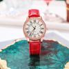 Stylish And Simple Roman Numeral Belt With Diamond Luminous Watch Women'S Quartz Watch