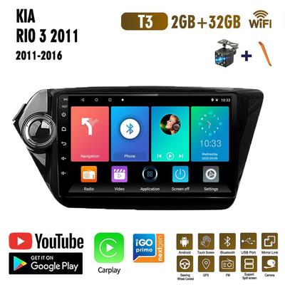 9 Inch Android Carplay For Kia RIO 3 2011-2016 Car Radio Multimedia Video Player GPS Navigation WIFI 2+32GB