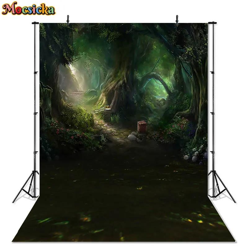 Spring Photography Backdrop Easter Grass Forest Fairyland Fairy Kids Baby Cake Smash Portrait Background Photo Studio Photophone