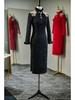 2024 Winter Elegantes Rotes Cheongsam Toastkleid: Bequeme, modische Brautmode im chinesischen Stil