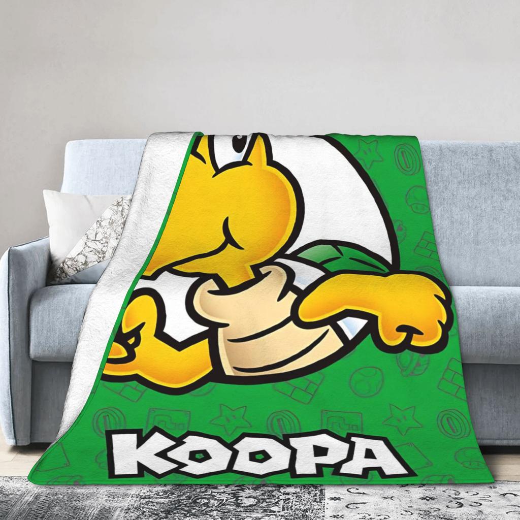 Super Mario Yoshi Plush Blanket Children Flannel Throw Blanket For Couch Chair Warm Soft Custom Quality Bedspread Gift Idea
