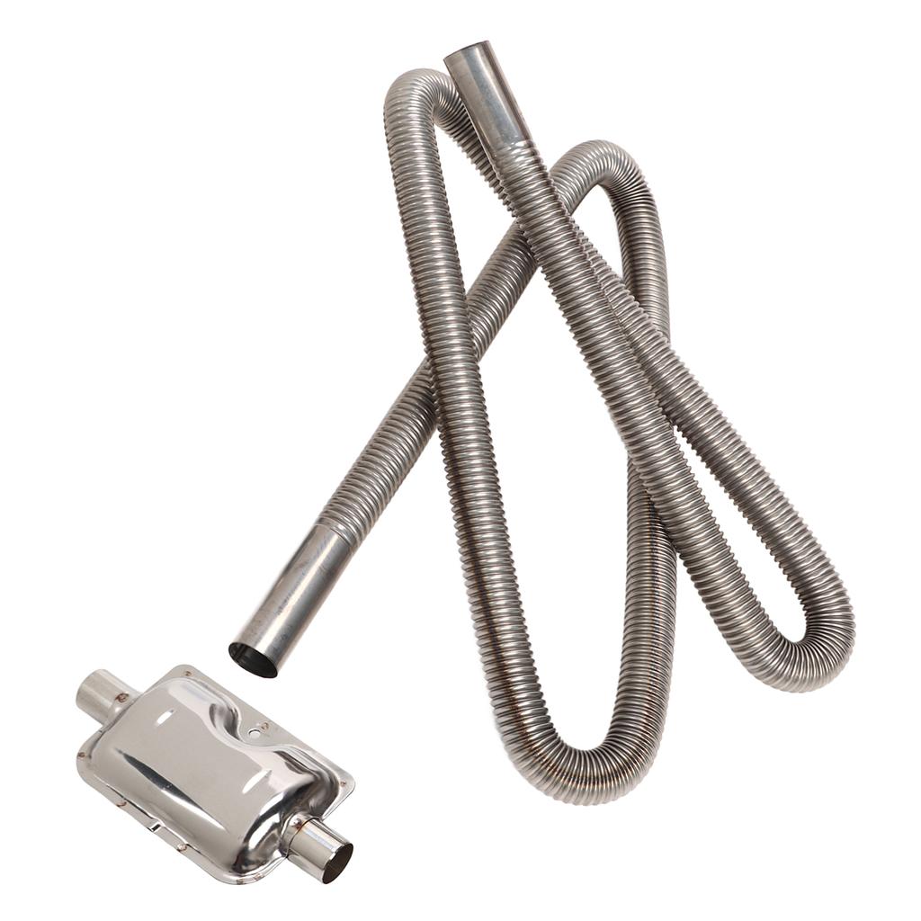 Parkeringsluftvarmer eksosrør med lyddemper Rustfritt stål Drivstofftank Diesel Gassventilslange 2,5 cm